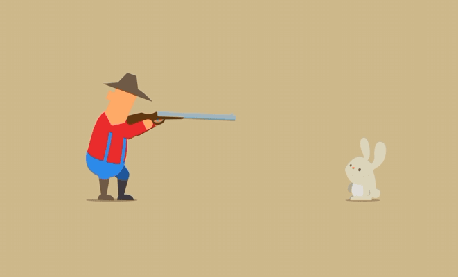 Don't shoot the bunny! — full animation